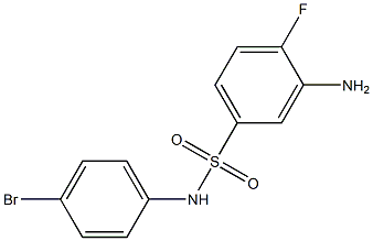 3-amino-N-(4-bromophenyl)-4-fluorobenzene-1-sulfonamide 结构式