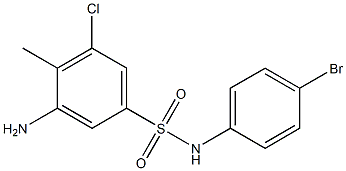 3-amino-N-(4-bromophenyl)-5-chloro-4-methylbenzene-1-sulfonamide,,结构式