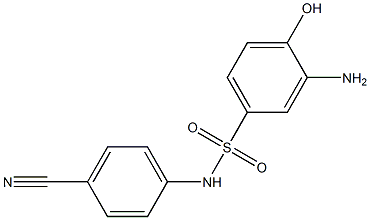 3-amino-N-(4-cyanophenyl)-4-hydroxybenzene-1-sulfonamide Structure