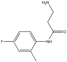 3-amino-N-(4-fluoro-2-methylphenyl)propanamide,,结构式