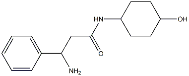 3-amino-N-(4-hydroxycyclohexyl)-3-phenylpropanamide Struktur