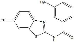 3-amino-N-(6-chloro-1,3-benzothiazol-2-yl)benzamide 结构式