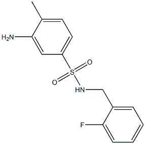 3-amino-N-[(2-fluorophenyl)methyl]-4-methylbenzene-1-sulfonamide