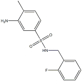 3-amino-N-[(2-fluorophenyl)methyl]-4-methylbenzene-1-sulfonamide|