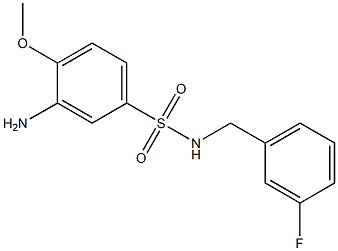 3-amino-N-[(3-fluorophenyl)methyl]-4-methoxybenzene-1-sulfonamide Struktur