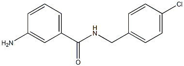 3-amino-N-[(4-chlorophenyl)methyl]benzamide Structure