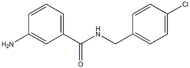 3-amino-N-[(4-chlorophenyl)methyl]benzamide,,结构式