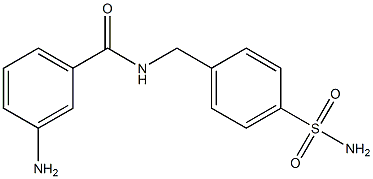 3-amino-N-[(4-sulfamoylphenyl)methyl]benzamide Struktur