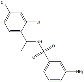 3-amino-N-[1-(2,4-dichlorophenyl)ethyl]benzene-1-sulfonamide Structure