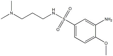 3-amino-N-[3-(dimethylamino)propyl]-4-methoxybenzene-1-sulfonamide 结构式