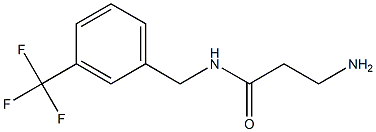 3-amino-N-{[3-(trifluoromethyl)phenyl]methyl}propanamide 结构式