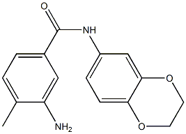3-amino-N-2,3-dihydro-1,4-benzodioxin-6-yl-4-methylbenzamide Struktur