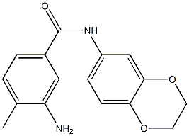 3-amino-N-2,3-dihydro-1,4-benzodioxin-6-yl-4-methylbenzamide,,结构式