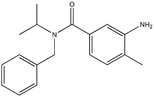 3-amino-N-benzyl-4-methyl-N-(propan-2-yl)benzamide,,结构式
