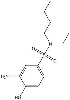 3-amino-N-butyl-N-ethyl-4-hydroxybenzene-1-sulfonamide Structure