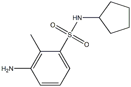 3-amino-N-cyclopentyl-2-methylbenzene-1-sulfonamide Structure