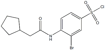 3-bromo-4-(2-cyclopentylacetamido)benzene-1-sulfonyl chloride