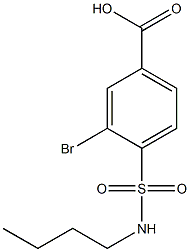 3-bromo-4-(butylsulfamoyl)benzoic acid Struktur