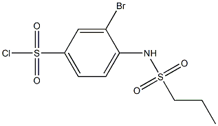 3-bromo-4-(propane-1-sulfonamido)benzene-1-sulfonyl chloride Structure