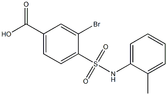 3-bromo-4-[(2-methylphenyl)sulfamoyl]benzoic acid 结构式