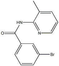 3-bromo-N-(3-methylpyridin-2-yl)benzamide 化学構造式