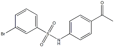 3-bromo-N-(4-acetylphenyl)benzene-1-sulfonamide Structure