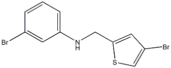 3-bromo-N-[(4-bromothiophen-2-yl)methyl]aniline,,结构式