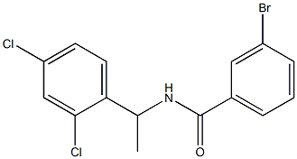 3-bromo-N-[1-(2,4-dichlorophenyl)ethyl]benzamide 化学構造式