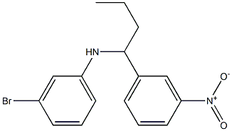 3-bromo-N-[1-(3-nitrophenyl)butyl]aniline 化学構造式