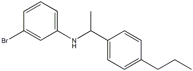 3-bromo-N-[1-(4-propylphenyl)ethyl]aniline Structure