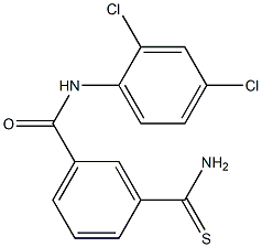 3-carbamothioyl-N-(2,4-dichlorophenyl)benzamide Structure