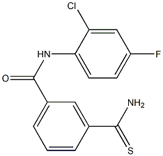3-carbamothioyl-N-(2-chloro-4-fluorophenyl)benzamide 化学構造式
