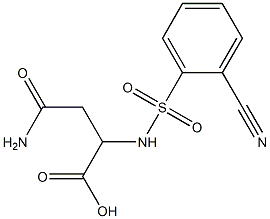 3-carbamoyl-2-[(2-cyanobenzene)sulfonamido]propanoic acid,,结构式