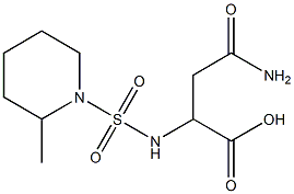 3-carbamoyl-2-{[(2-methylpiperidine-1-)sulfonyl]amino}propanoic acid Struktur