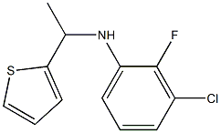 3-chloro-2-fluoro-N-[1-(thiophen-2-yl)ethyl]aniline,,结构式