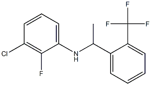 3-chloro-2-fluoro-N-{1-[2-(trifluoromethyl)phenyl]ethyl}aniline 化学構造式