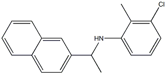 3-chloro-2-methyl-N-[1-(naphthalen-2-yl)ethyl]aniline,,结构式