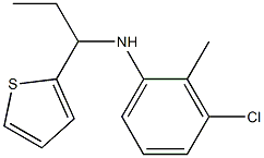 3-chloro-2-methyl-N-[1-(thiophen-2-yl)propyl]aniline Structure