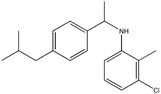 3-chloro-2-methyl-N-{1-[4-(2-methylpropyl)phenyl]ethyl}aniline 结构式