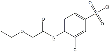 3-chloro-4-(2-ethoxyacetamido)benzene-1-sulfonyl chloride Struktur
