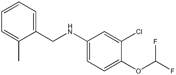 3-chloro-4-(difluoromethoxy)-N-[(2-methylphenyl)methyl]aniline Structure