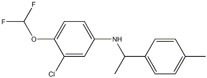 3-chloro-4-(difluoromethoxy)-N-[1-(4-methylphenyl)ethyl]aniline Structure