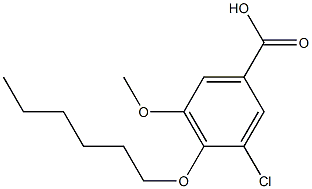 3-chloro-4-(hexyloxy)-5-methoxybenzoic acid,904688-12-6,结构式