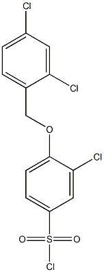 3-chloro-4-[(2,4-dichlorophenyl)methoxy]benzene-1-sulfonyl chloride,,结构式