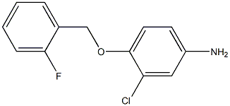 3-chloro-4-[(2-fluorophenyl)methoxy]aniline,,结构式