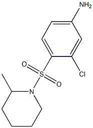 3-chloro-4-[(2-methylpiperidine-1-)sulfonyl]aniline,,结构式