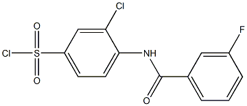  3-chloro-4-[(3-fluorobenzene)amido]benzene-1-sulfonyl chloride