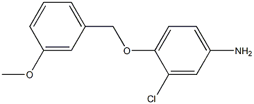 3-chloro-4-[(3-methoxybenzyl)oxy]aniline,,结构式