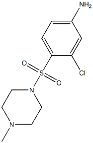 3-chloro-4-[(4-methylpiperazine-1-)sulfonyl]aniline,,结构式