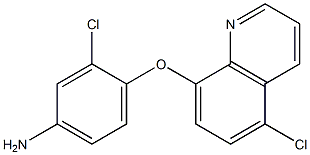 3-chloro-4-[(5-chloroquinolin-8-yl)oxy]aniline Structure